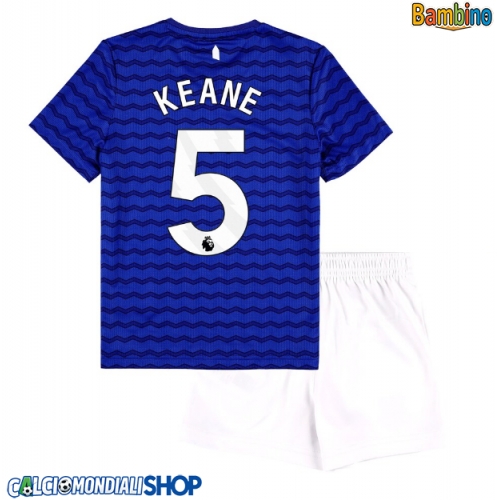 Maglie da calcio Everton Michael Keane #5 Prima Maglia Bambino 2025-26 Manica Corta + Pantaloni corti)